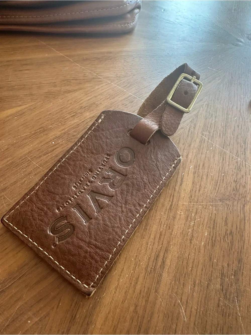 Orvis Chestnut Brown Leather Briefcase with Brass Hardware